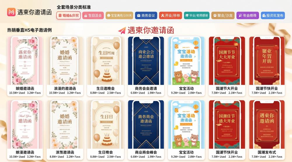 升学电子喜帖模板太少？一站式全风格模板随心选